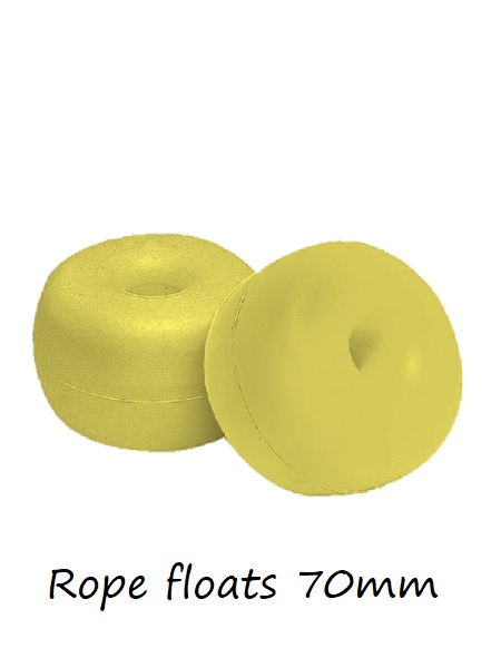 70mm Rope floats - yellow